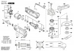Bosch 3 603 CA2 403 Pws Universal+ Angle Grinder 230 V / Eu Spare Parts